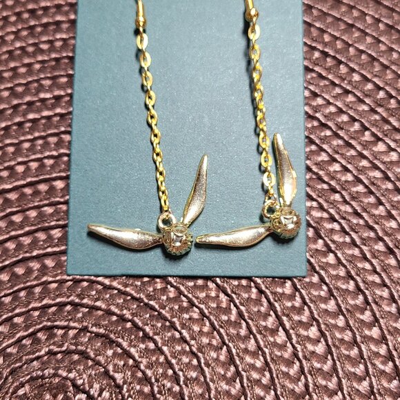 HARRY POTTER Golden Snitch Dangle Earrings - Picture 3 of 5